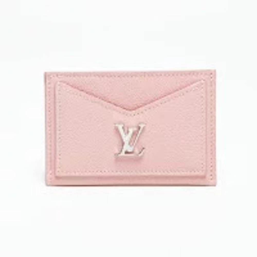Louis Vuitton Portecarte Lockme Card Case Wallet Pink